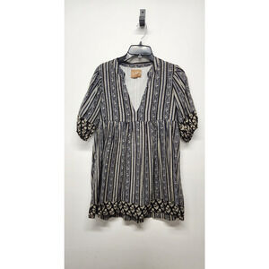 Clara The Label Women's Handmade Cotton Bohemian Dress, Size Sm, In Black Multi